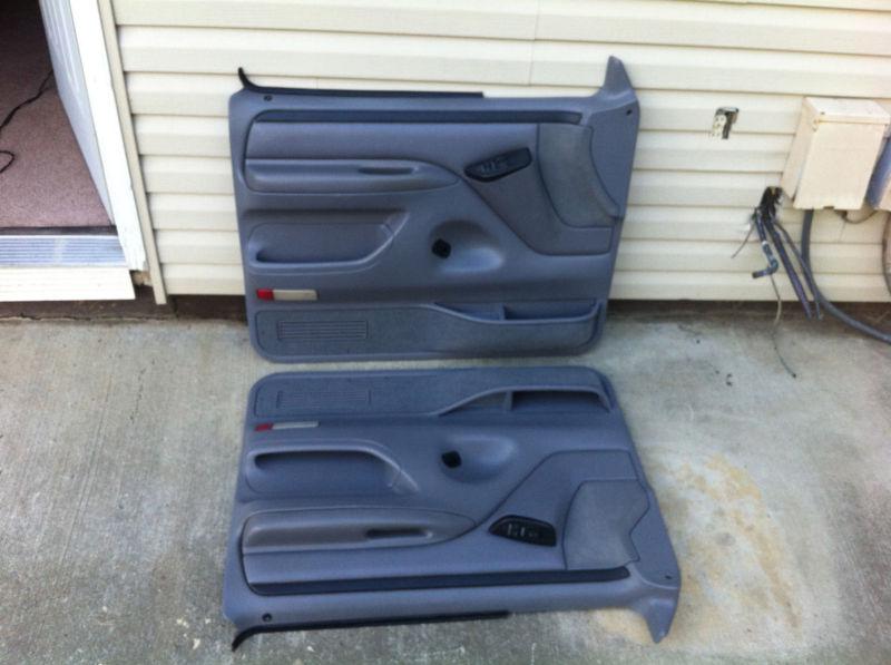 Find 92 93 94 95 96 Ford F150 F250 Xlt Front Door Panels Gray Grey Oem In Columbus Ohio Us
