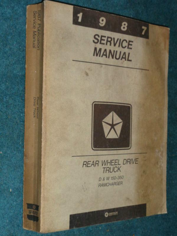 1987 dodge truck shop manual / shop book / original!!!