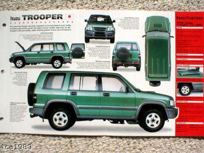 1998 isuzu trooper 3.5 lwb imp brochure