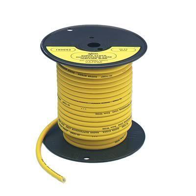 Accel spark plug wire 8.8mm rfi suppression carbon graphite yellow 60 ft. length