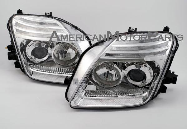 Depo pair euro style chrome projector headlights 97-01 98 99 00 honda prelude