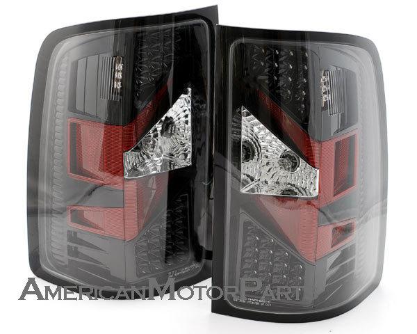 Depo pair euro style black altezza tail lights w/led 07-09 gmc sierra w/o denali