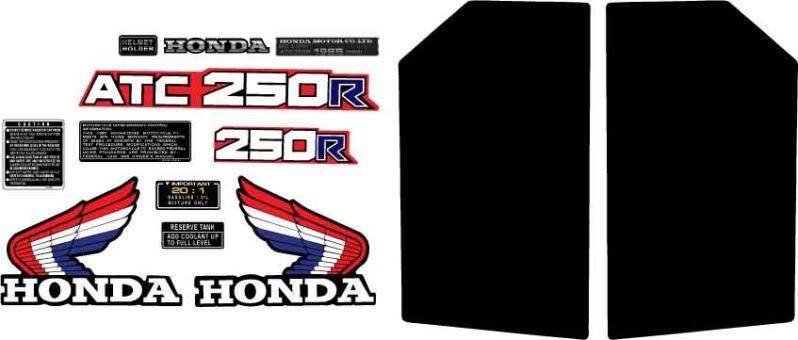 1985 85' atc 250r 13pc. atv stickers decals graphics logos kit