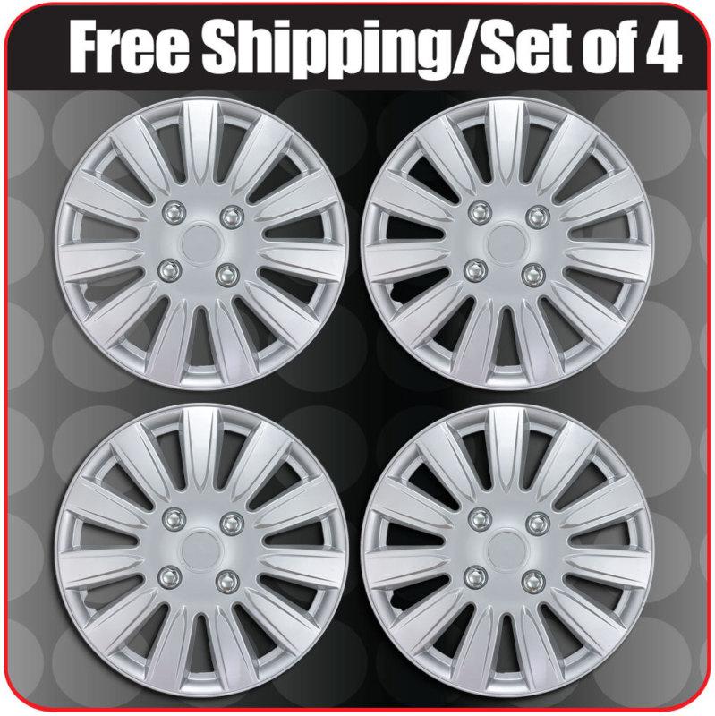 14" nissan oem replacement hub caps wheel cover 4pc covers silver lacquer