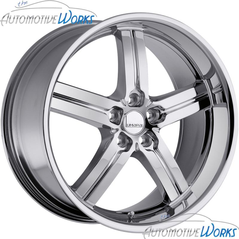 1 - 19x8 lumarai morro 5x114.3 5x4.5 +37mm chrome rim wheel inch 19"