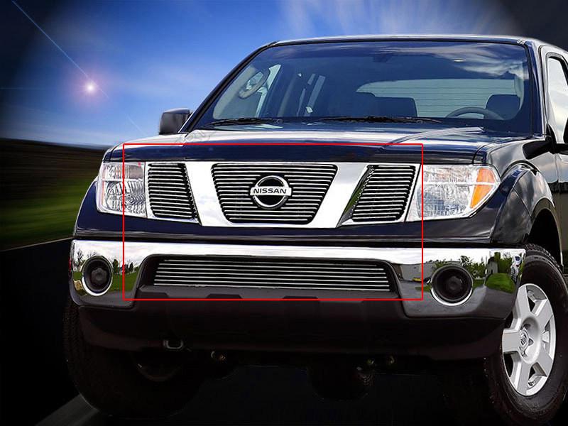 Fit:05-07 nissan pathfinder/frontier w/l combo billet grille 