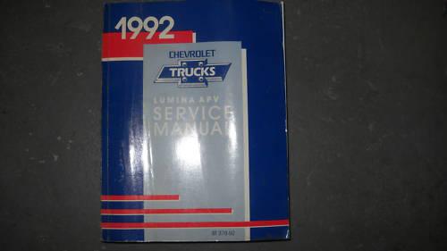 1992 chevrolet lumina apv shop repair service manual 