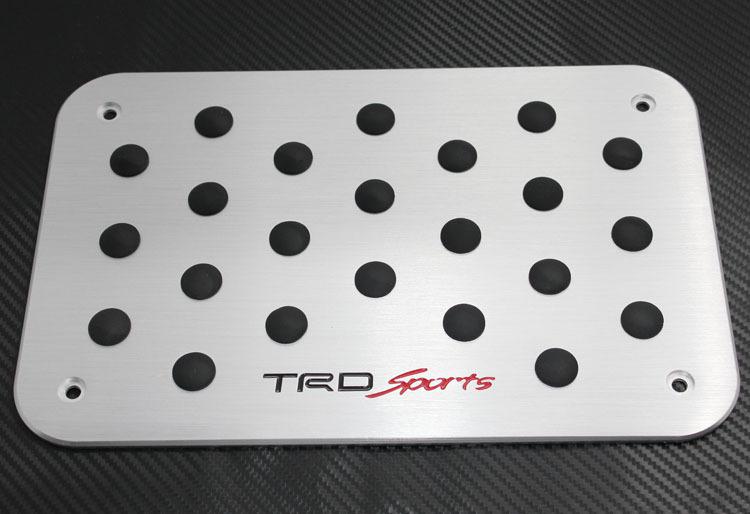 Thick aluminum trd sport style foot rest carpet antiskid pedal pad fit toyota