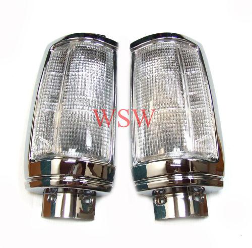 Chrome corner lights mitsubishi 87-96 mighty max pickup side maker turn signal