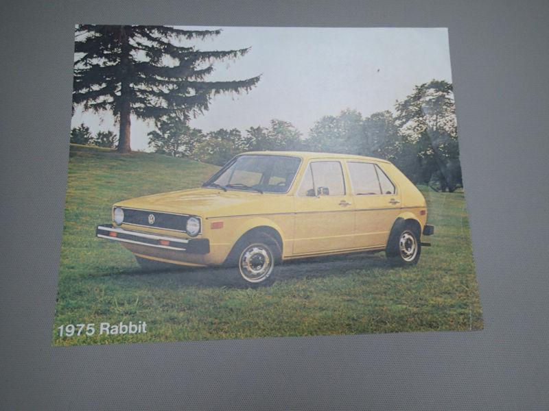 1975 vw rabbit car dealer sales card