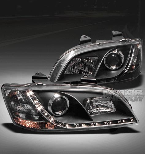 2008 2009 2010 pontiac g8 gt gxp drl led strip projector headlights lamps black