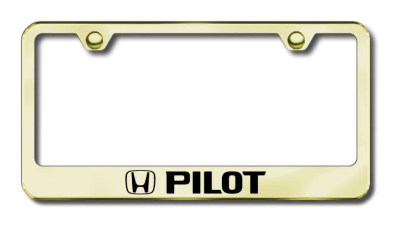 Honda pilot  engraved gold license plate frame made in usa genuine