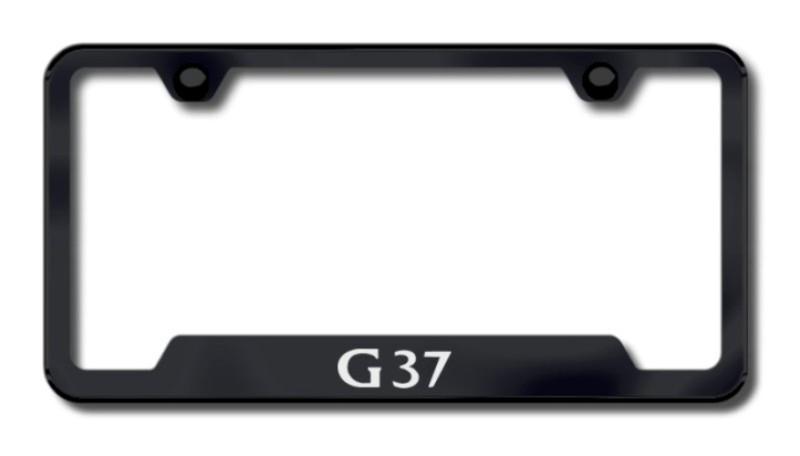 Infiniti g37 laser etched cutout license plate frame-black made in usa genuine