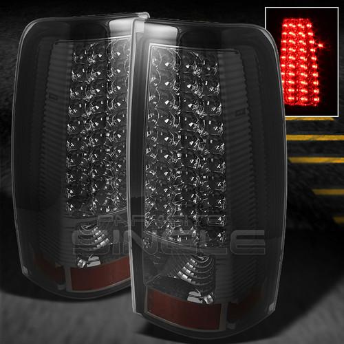 Smoked 99-02 chevy silverado 99-03 gmc sierra pickup led tail lights lamps pair