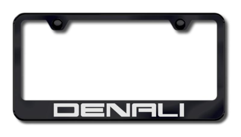 Gm denali laser etched license plate frame-black made in usa genuine