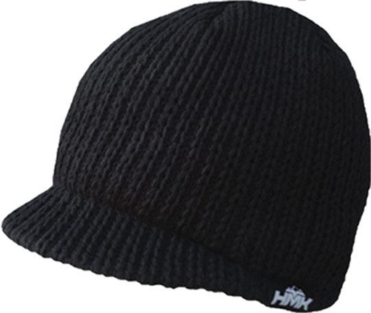 Hmk alpine billed knit beanie black one size