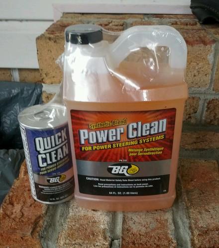 Bg quick clean, power clean for power steering system