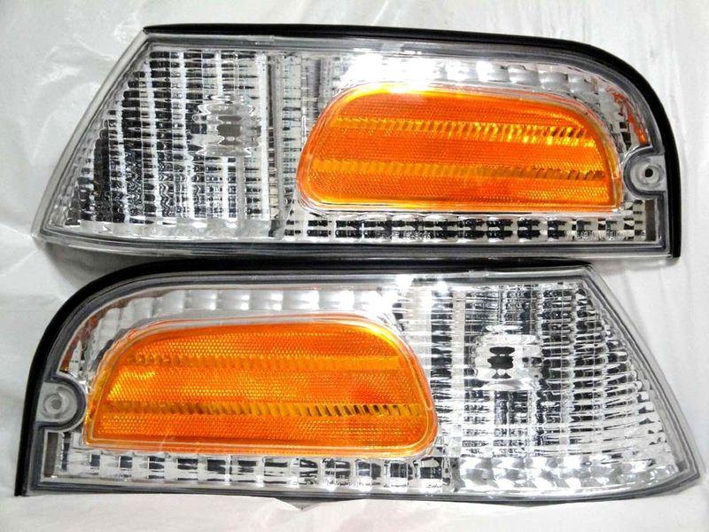 Ford 98 crown victoria corner front signal side marker light lamp rl h pair new