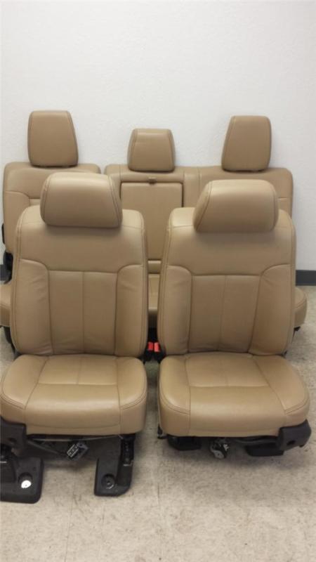 1999-2013 ford f250 f350 superduty lariat fx4 tan leather front & rear seats