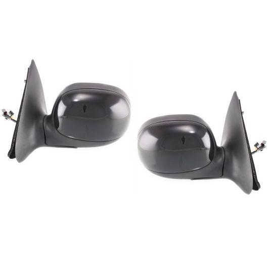 New pair set power side view mirror glass housing 97-02 ford light duty truck