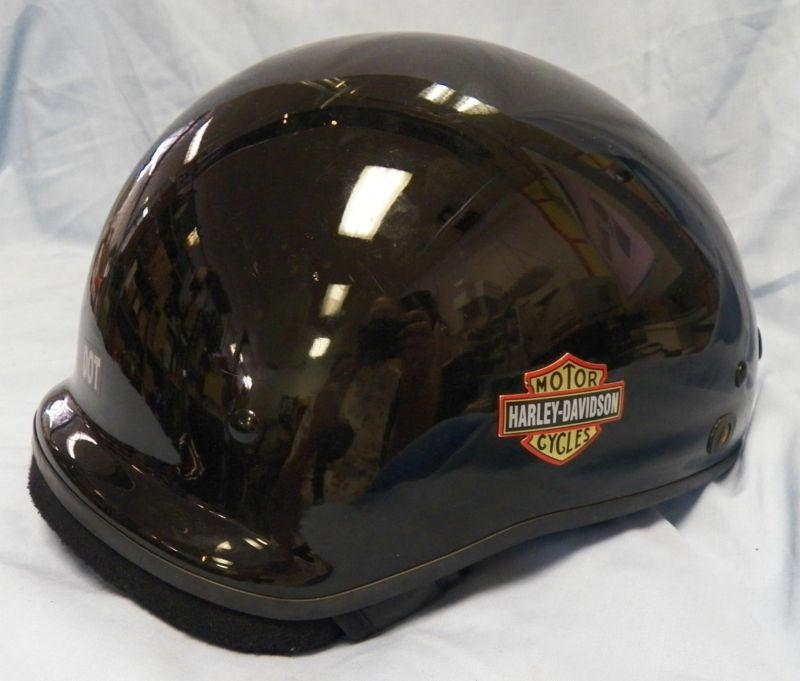 Harley davidson black spoiler half helmet size large