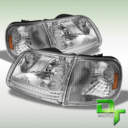 97-03 ford f150 expedition crystal headlights +corner signal lights lamps set