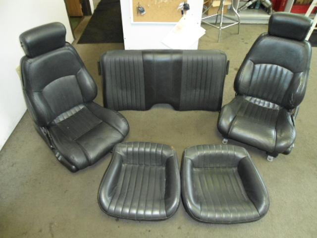 98-02 pontiac firebird leather power lumbar seats front and rear seats