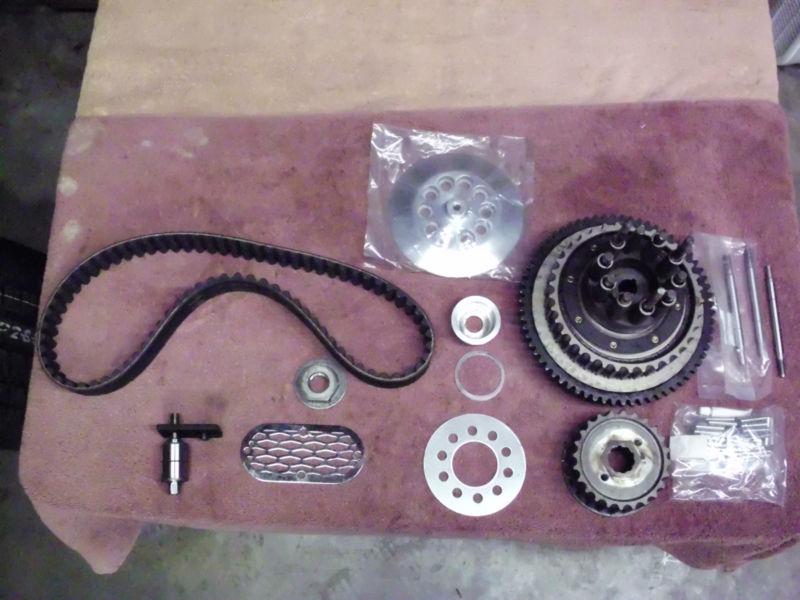 Harley shovelhead 4 speed complete 1 1/2" bdl belt drive setup whole 9 yards 