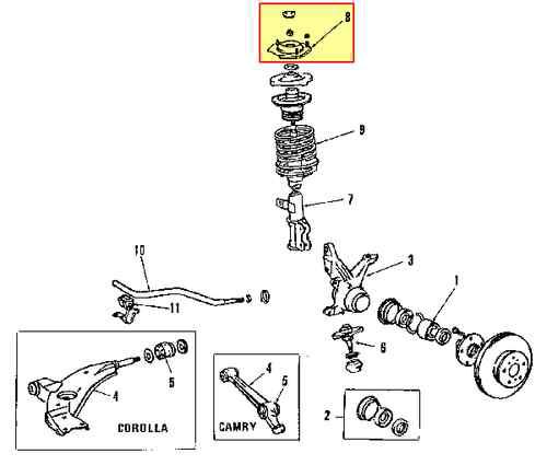 Toyota 4860902070 genuine oem factory original strut mount