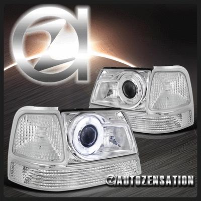 98-00 ranger chrome halo projector headlights & corner bumper lights