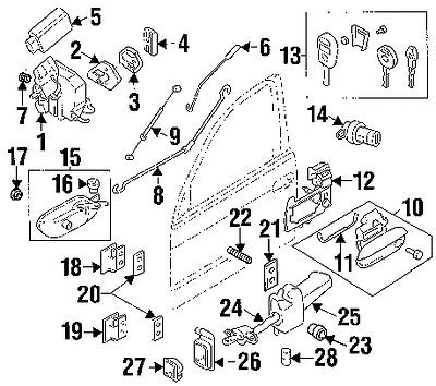 Bmw 52208238999 genuine oem factory original handle, inside grommet