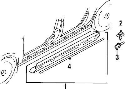 Volvo 9151709 genuine oem factory original rocker molding clip