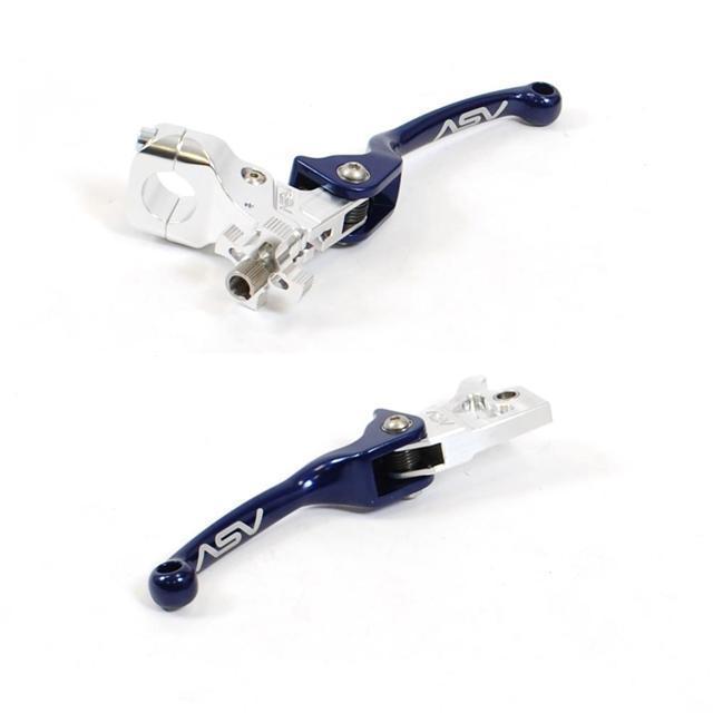 Yamaha yfz450 03-06 raptor 250 350 asv f3 brake clutch levers blue