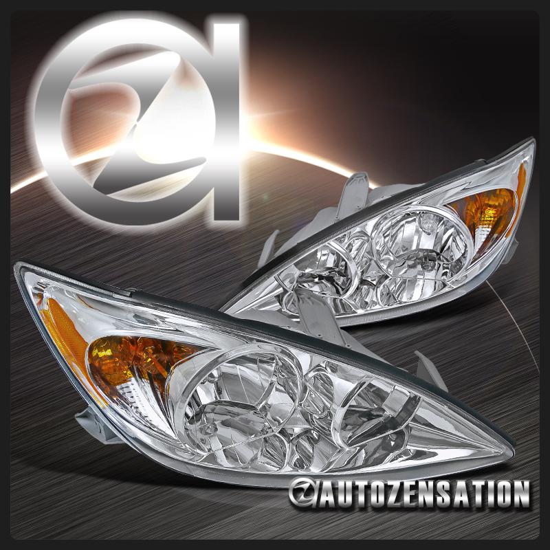 02-04 toyota camry le se 4dr sedan jdm crystal chrome headlights