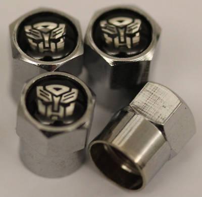 Transformers autobots black tire valve stem caps turbo suv turbo free shipping