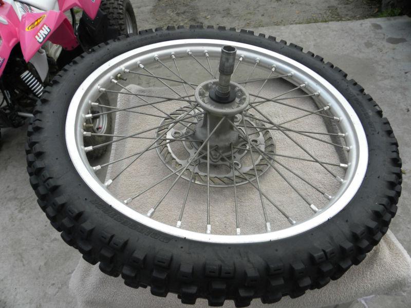 2002 kawasaki kx250 front wheel and tire assembly