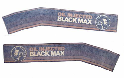 Mercury marine black max outboard decals lower cowl oil injected oem vintage