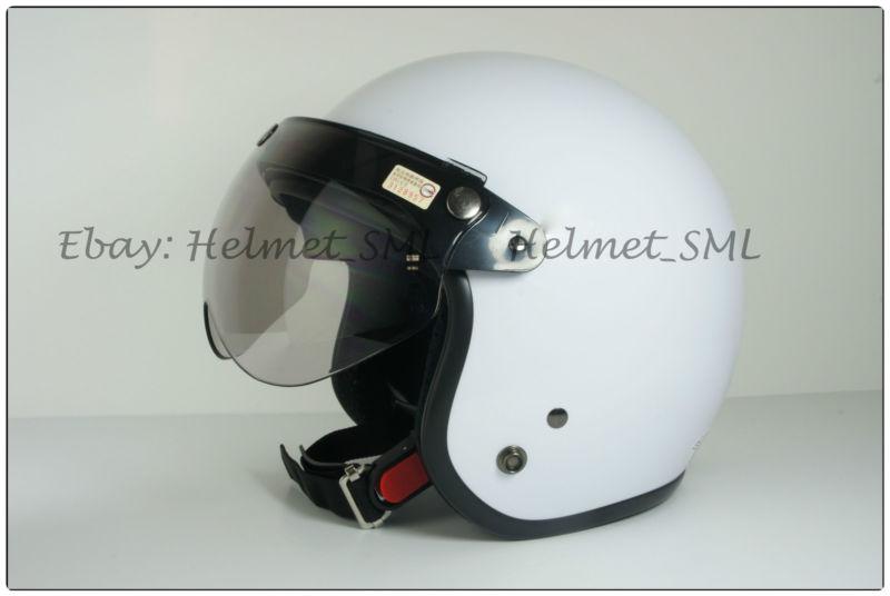 Jet fighter lens shield for 3 snaps open face helmet bell arai hjc