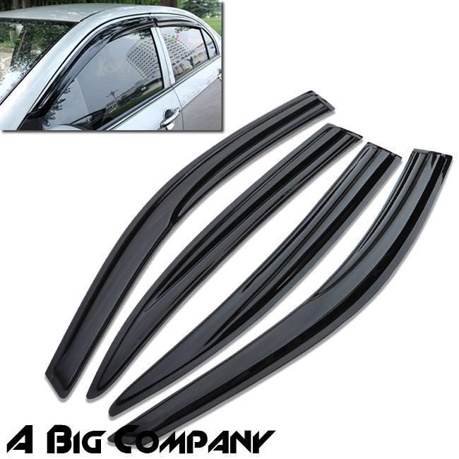 Smoke side window visor oe style vent deflectors rain guard 08-12 honda accord