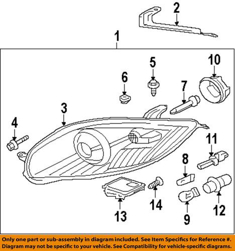 Mitsubishi oem 8301b291 headlight-headlamp assembly