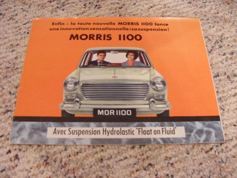 1962-63 morris 1100 (ado16) 12page brochure/foldout, french language.