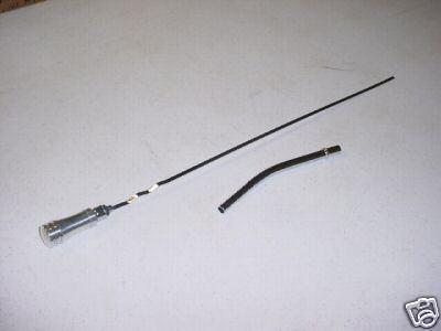 1965 1979 chevy deluxe aluminum knob engine oil dipstick 283 350 w/ chrome tube