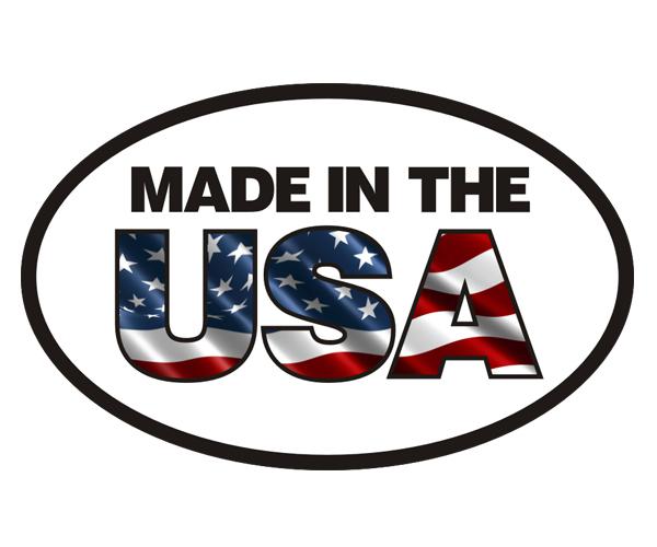 Made in the usa oval decal 5"x3.2" american flag old glory vinyl sticker zu1