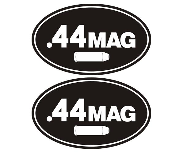 .44 magnum ammo can decal set 3"x1.8" oval 44 cal mag vinyl sticker zu1