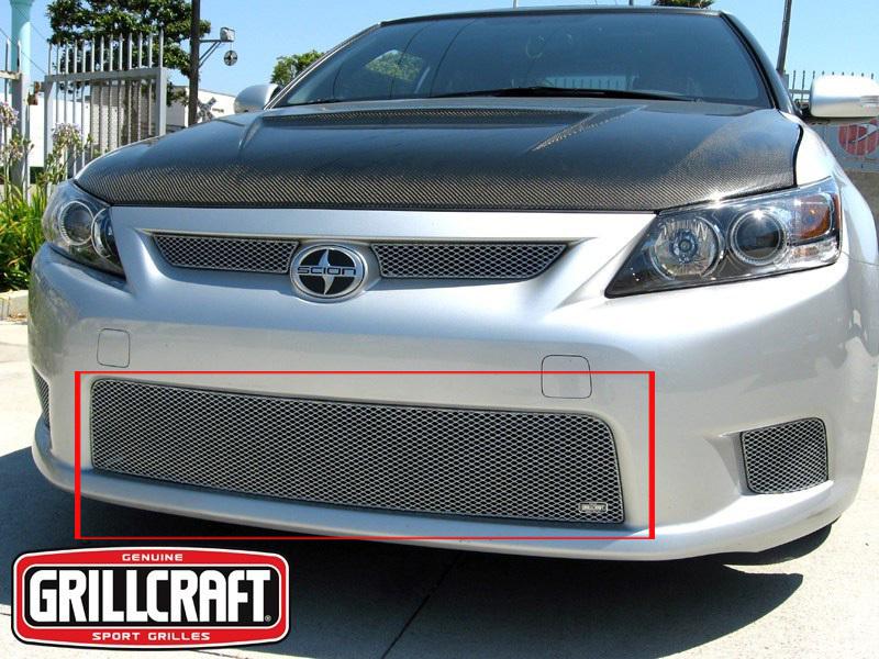 2011-2013 scion tc tc grillcraft lower center silver grille 1 pc grill toy1879s