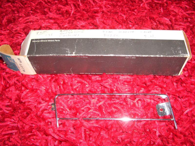 1971 pontiac nos rh rear side marker bezel grandville bonneville catalina