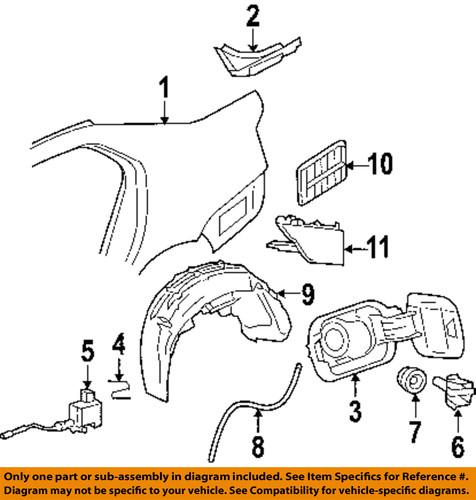 Volkswagen oem 1k5809857bgru quarter panel-fuel door