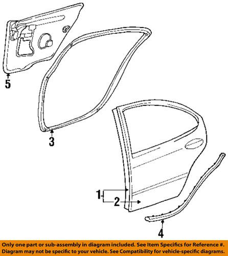 Dodge oem 4780159ac rear door-door weather strip