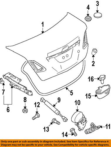 Mazda oem gs1d56840a trunk lid-striker