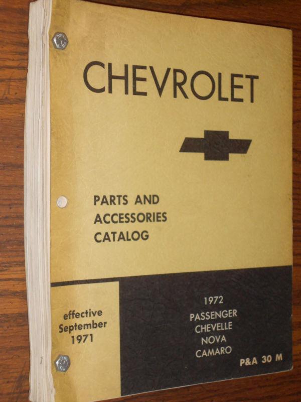 1972 chevrolet parts book / nice original parts catalog